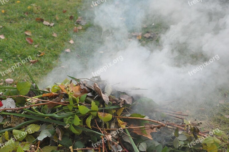 Smoke An Outbreak Of Garden Autumn Cleanup