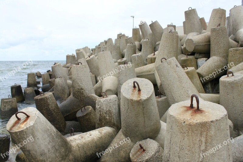 Breakwater The Baltic Sea Sea Beach Water