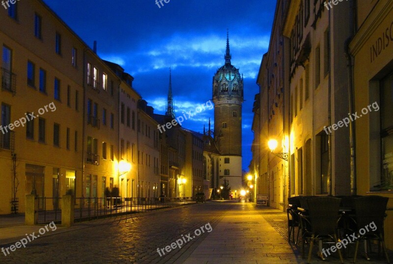 Wittenberg Luther City Church Abendstimmung