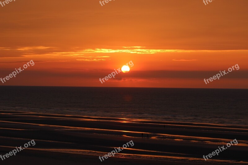 Sunset Twilight Evening Sky Sea