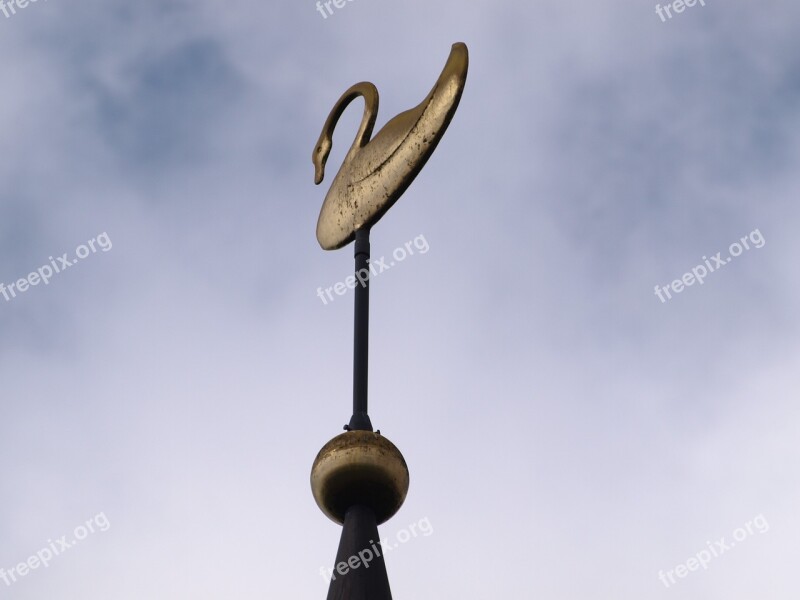 Spire Weather Vane Figure Metal Gold