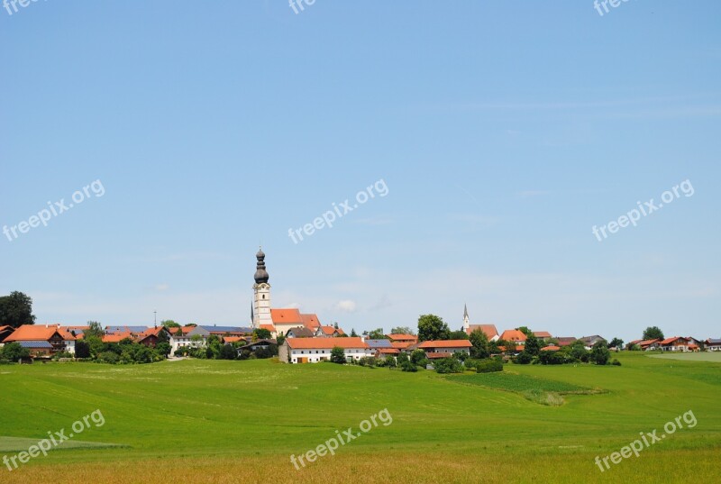 Village Upper Bavaria Meadow Place Bavaria