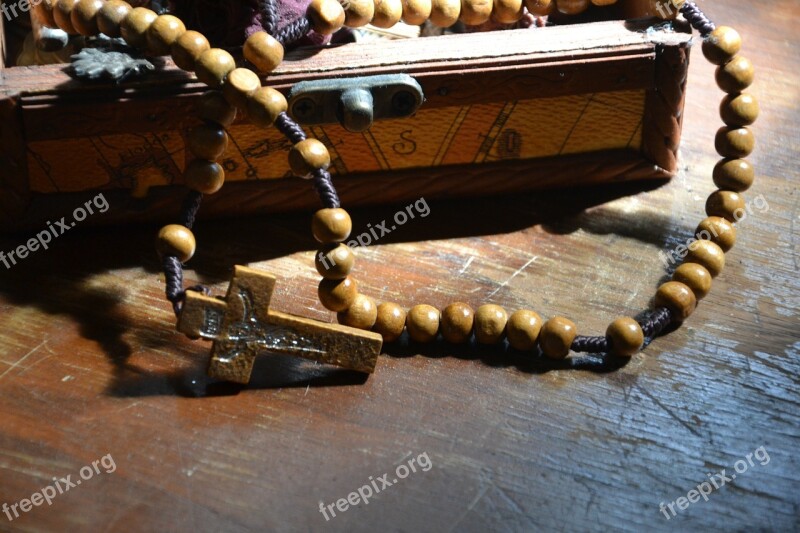 The Rosary Beads Christian Cross Jesus