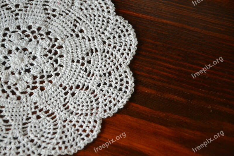 Doily Tablecloth Retro Rustic Eat