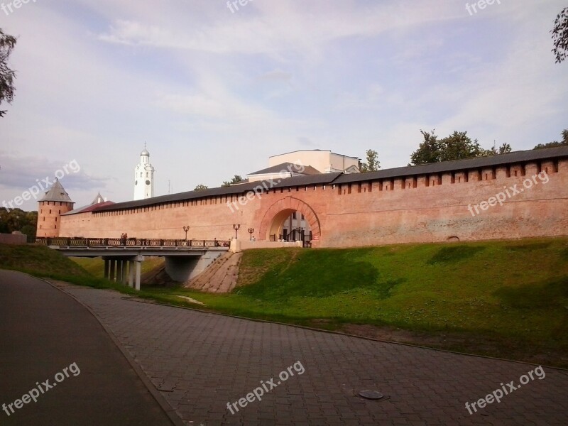 Veliky Novgorod Architecture Wall Gate Castle