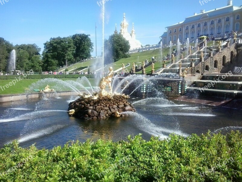 Peterhof Fountain Petrodvorets Peterhof Petersburg Free Photos