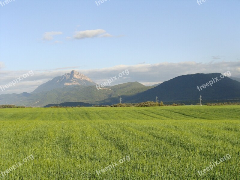 Oroel Huesca Santa Cilia Landscape Mount