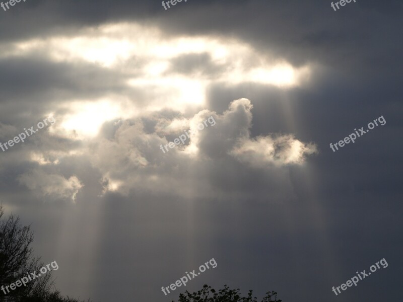 Sky Clouds Clouds Form Dark Clouds Sunbeam