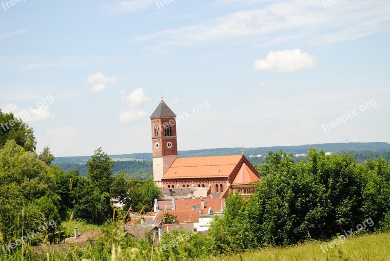 Kraiburg Am Inn Parish Church Upper Bavaria Small Town Chapel