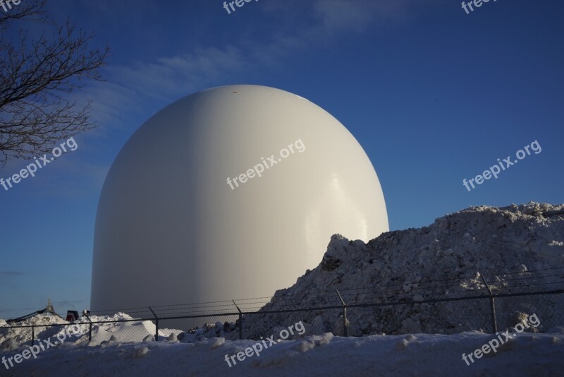 Tank Reservoir Basin Blue Sky Winter