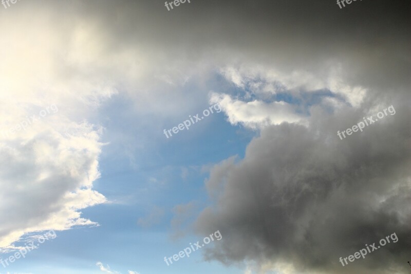 Clouds Storm Rain Sky Blue