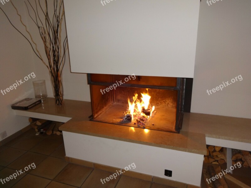 Fire Fireplace Heat Wood Fire Free Photos