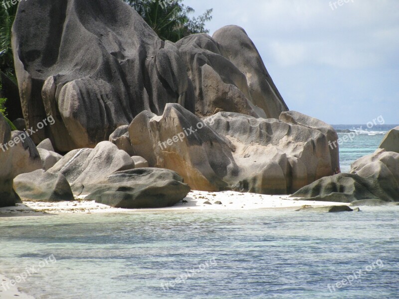 Seychelles La Digue Sea Island Indian Ocean