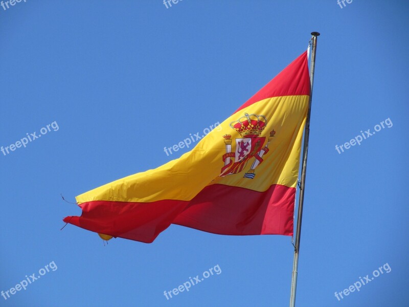 Flag Spain Sky Wind Holiday