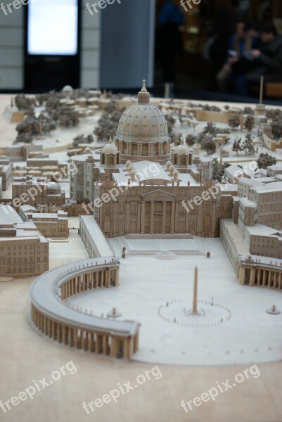 Miniature The Vatican Rome The Basilica Italy