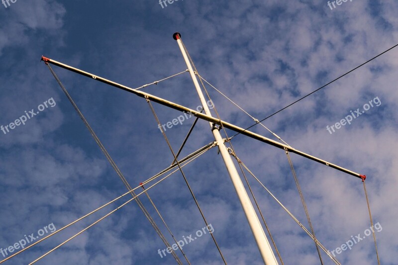 Flagpole Ropes Sky High Enormous