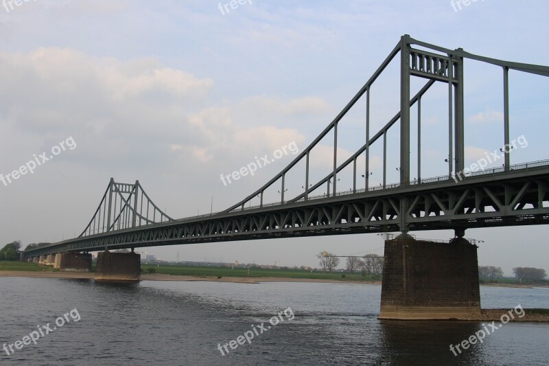 Bridge Rhine Water Uerdingen River