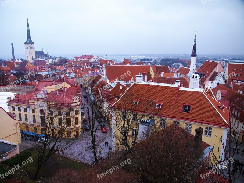 Estonia Tallinn Old Town Town Sky