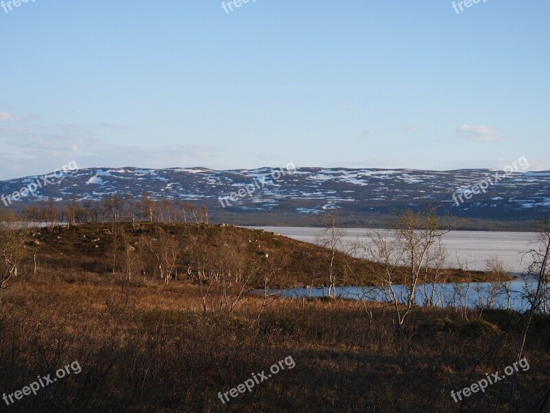 Finland Lapland Beautiful Views Water Lake