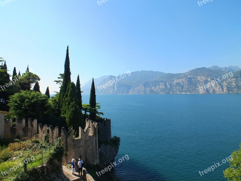 Malcesine Italy Garda At Malcesine Landscape