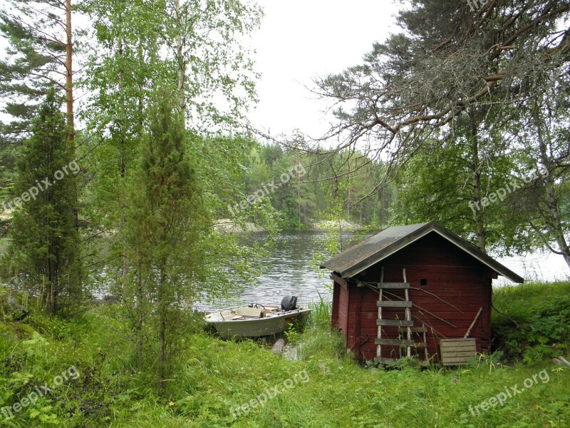 Smoke Sauna Summer Holiday Lake Nature