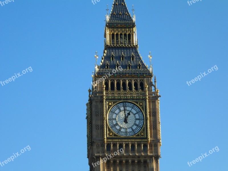 Big Ben London Clock England Historic