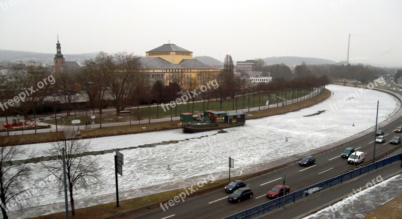 River Saar Theater Saarbrücken Ship