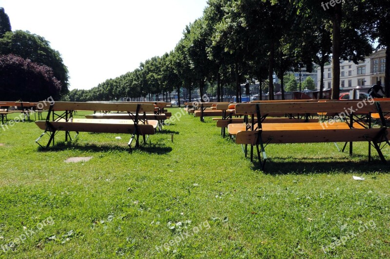 Saarbrücken On The Staden Benches Beer Garden Free Photos