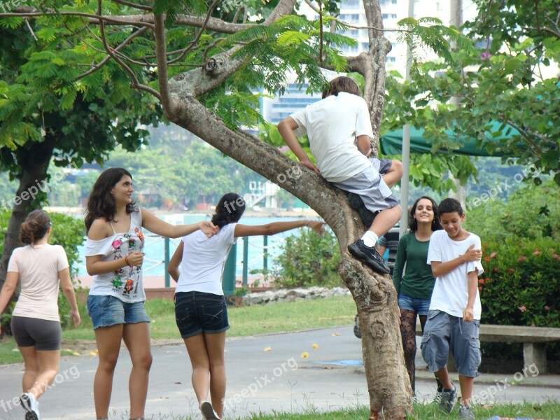 Youth Rio De Janeiro Park Joke Fun