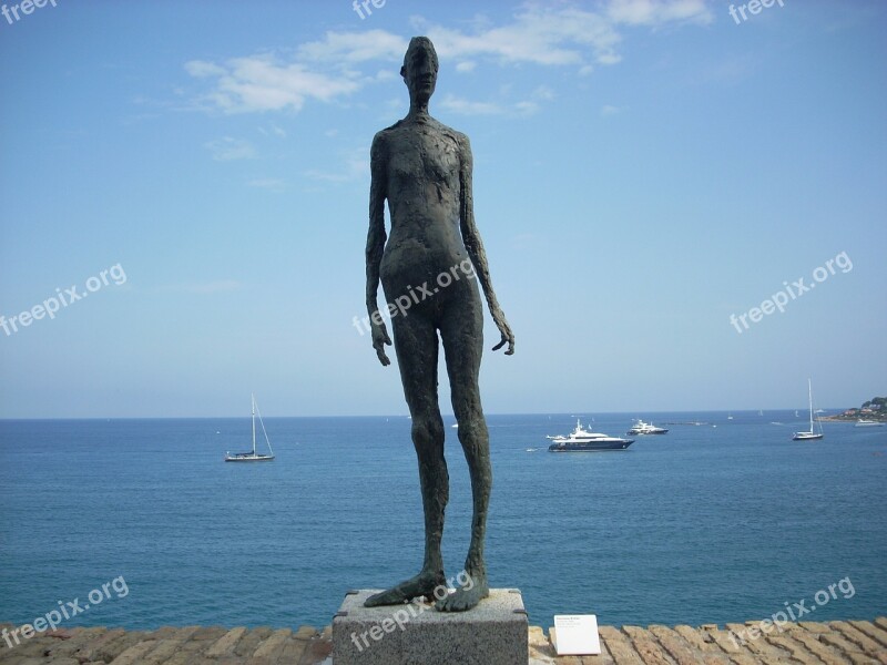 Antibes Sea Blue Cote D'azur Statue