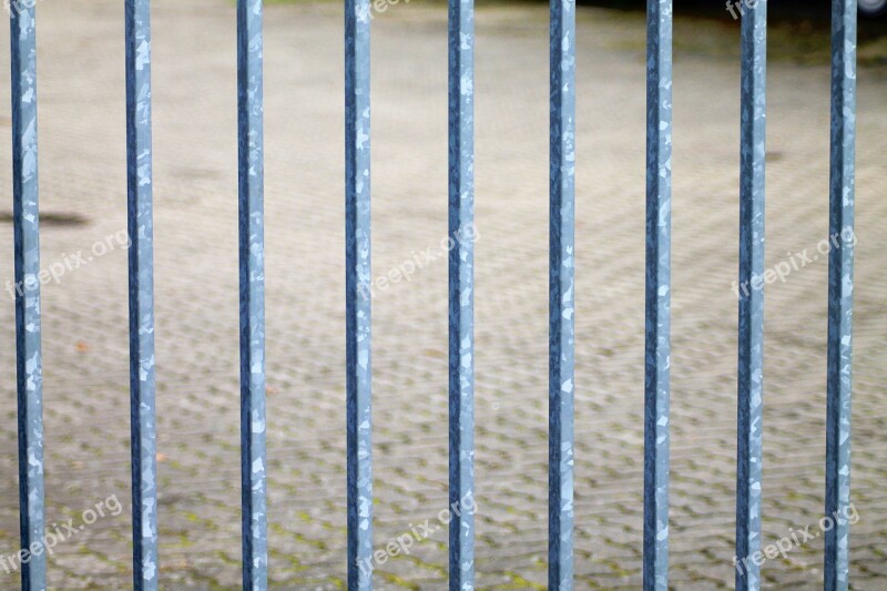 Grid Goal Iron Railings Blocked Iron Gate