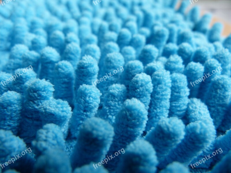 Fleece Shaggy Non Woven Cloth Textile Blue