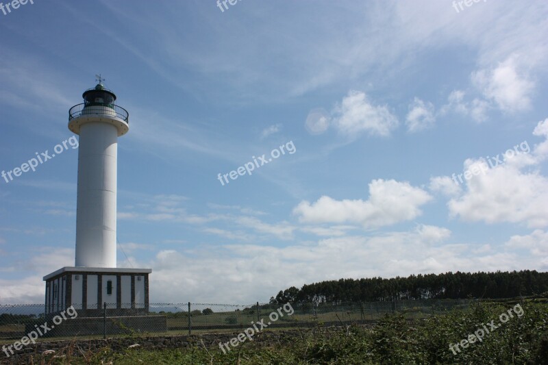 Lighthouse Asturias Light Blue Sky Free Photos