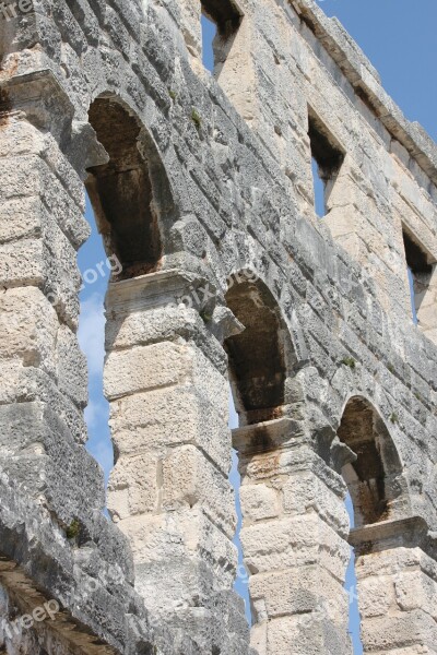 Pula Ruin Amphitheater Arena Roman