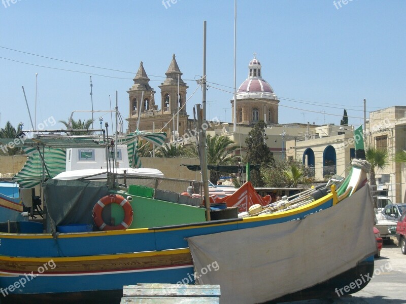 Malta Boat Colors Landscape Free Photos