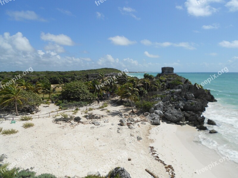 Tulum Mexico Beach Aztec Inca