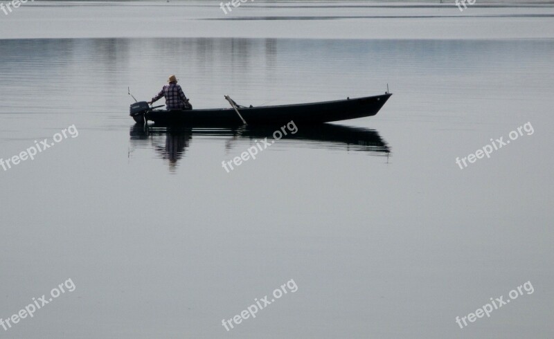 Fishing Fishing Boat Fisherman Lake Constance Radolfzell Am Bodensee