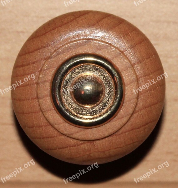 Button Door Knob Wood Structure Background