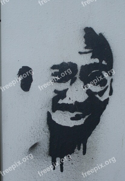 Graffiti Gandhi Spray Power Box Face