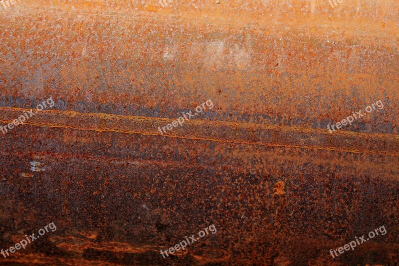 Rust Oxidation Rusted Metal Rusty Red