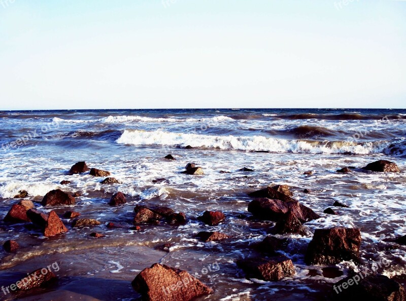 Sea Rocks Wave Shore Coast