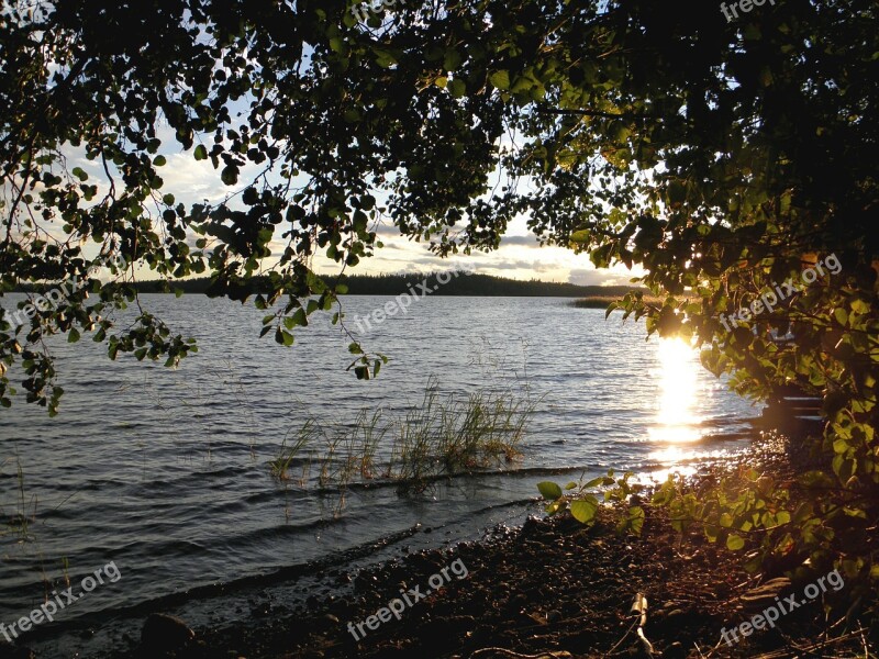 Lake In Finland Savonlinna Saimaa Sunset Finnish