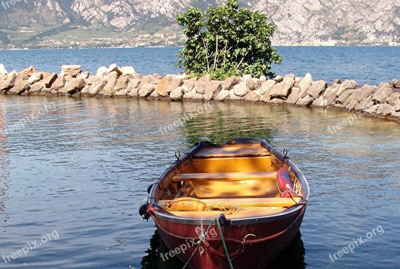 Italy Garda Boat Rowing Boat Idyll