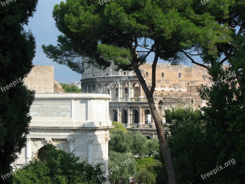 Colosseum Rome Italy Romans Forum