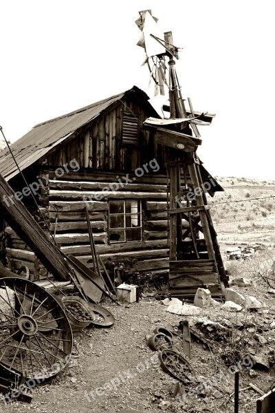 Old House Mine Town Abandoned House Ghost Town Antique