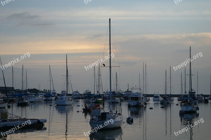 Sunset Landscape Golden Sea Ocean