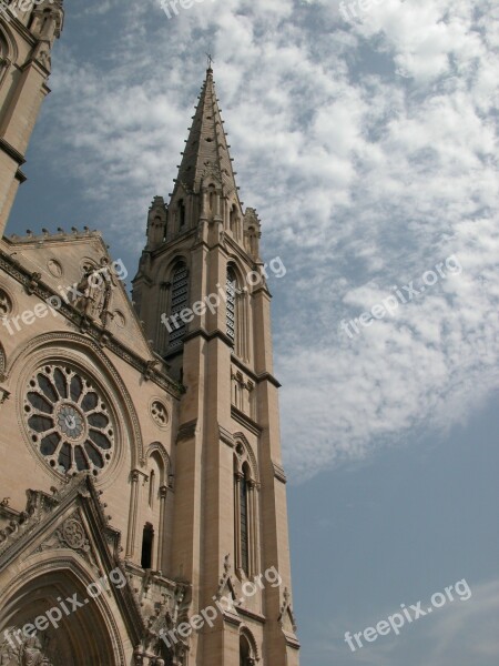 France Church Nimes South Of France Cathedral