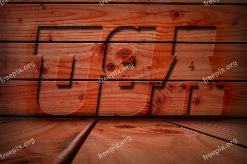 Wood Space Box Usa Background