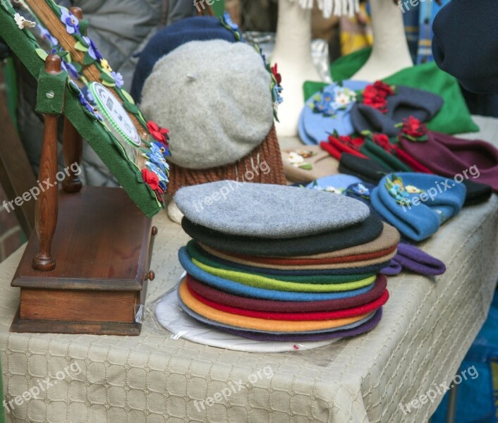 Hat Hats Beret Berets Colorful