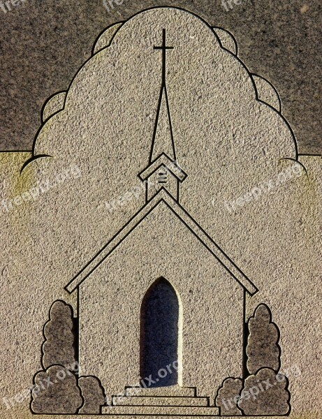 Carving Church Headstone Symbol Detail